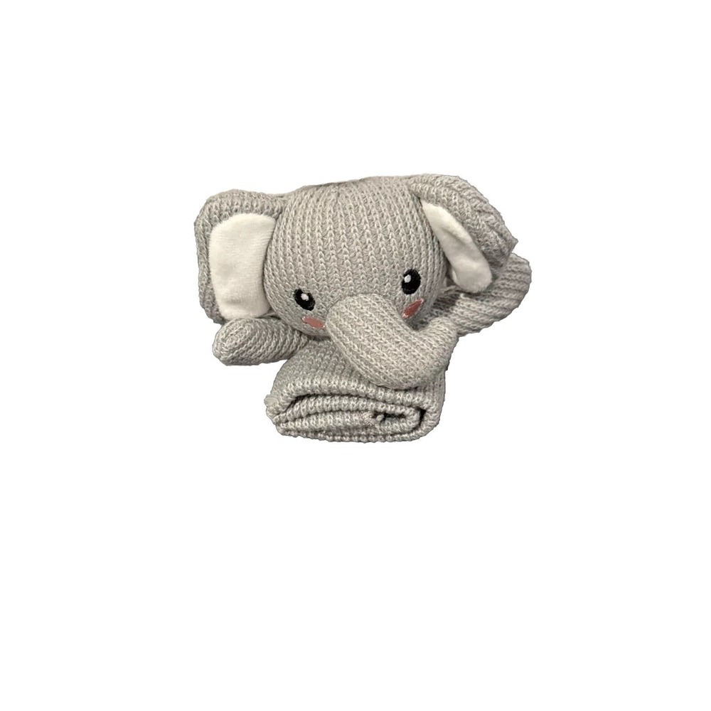Moon & Stars Baby Gray Elephant Lovey Infant‎ Ages 0+ Security Blanket Plush Toy